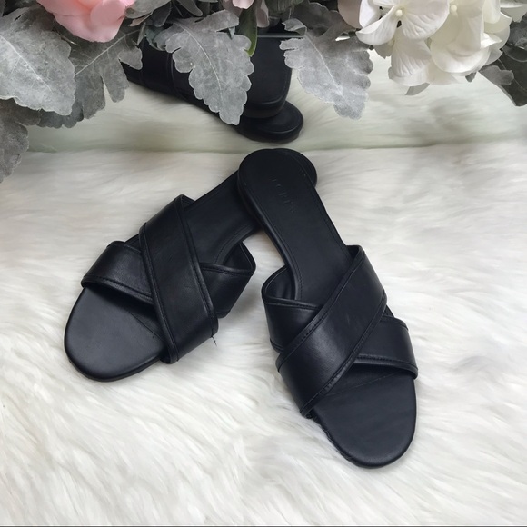 J. Crew Shoes - J. Crew Black Cora Criss Cross Sandals Sz 8.5 NWOB
